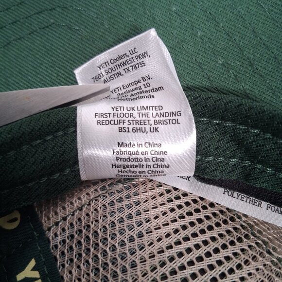 YETI Coolers Cap Hat Camo Mesh Snap Back Camouflage Green Hunting Hunt Outdoors - Picture 7 of 10